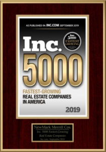 Inc 5000 Award 2019 - NewMark Merrill Companies