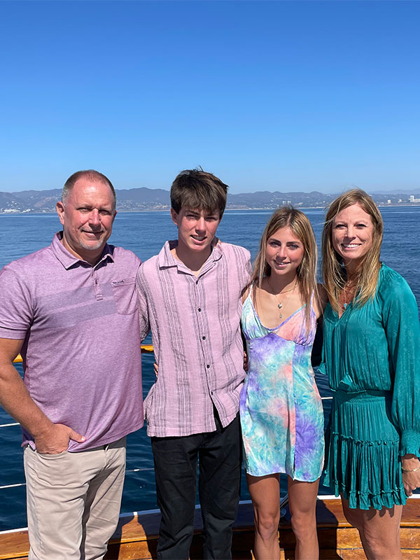 Jim with family and dog