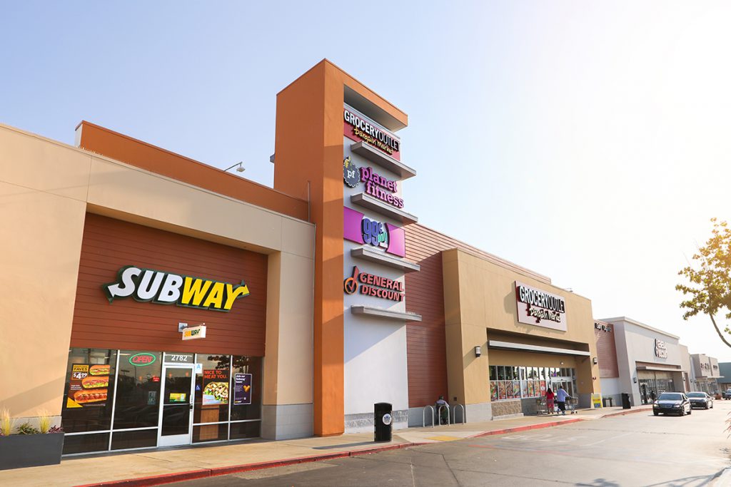 Subway Sandwiches and Grocery Outlet at Crenshaw Imperial Plaza, Inglewood, CA