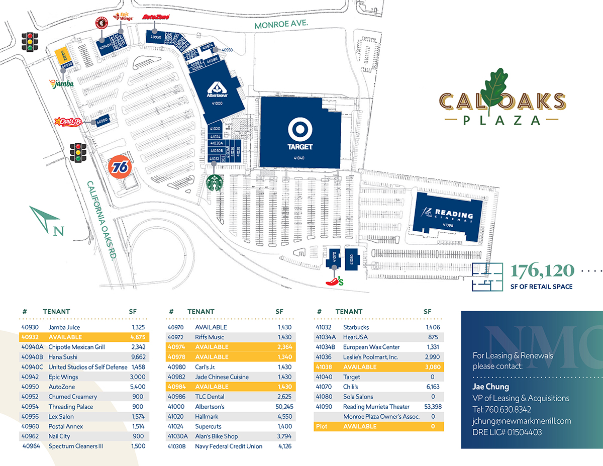 Cal Oaks Plaza Site Plan