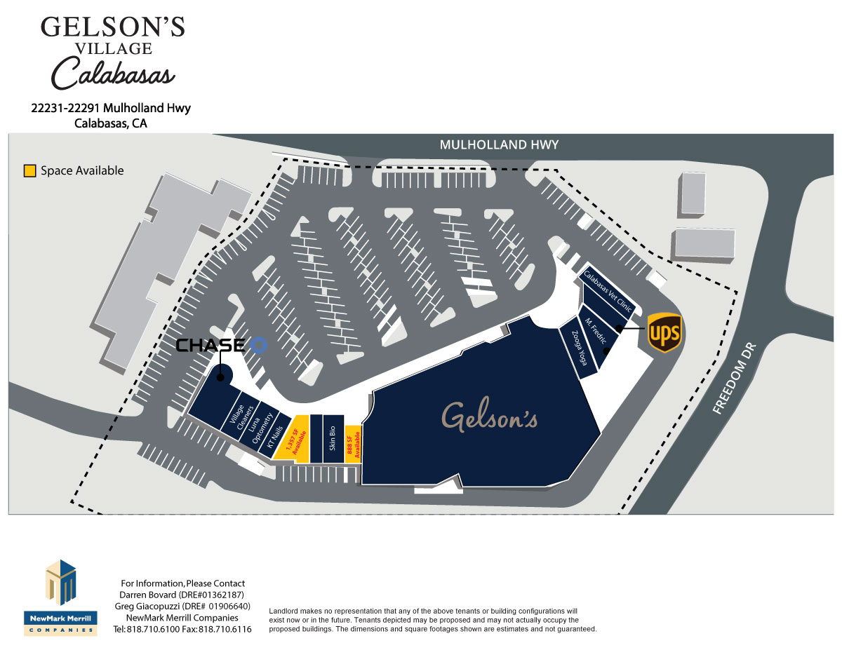 Gelson's Village Calabasas Site Plan
