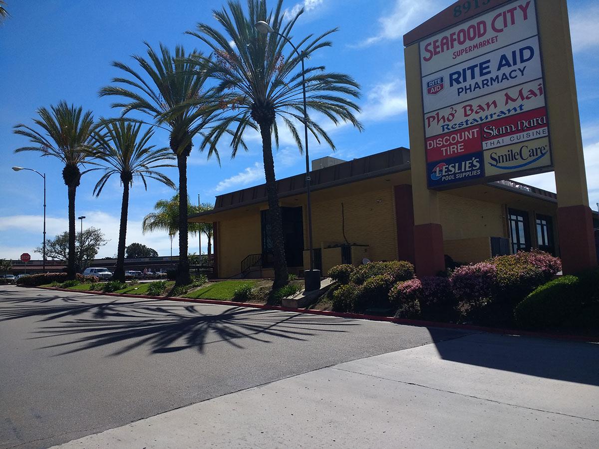 Entrance to Mesa Town Center, San Diego, CA