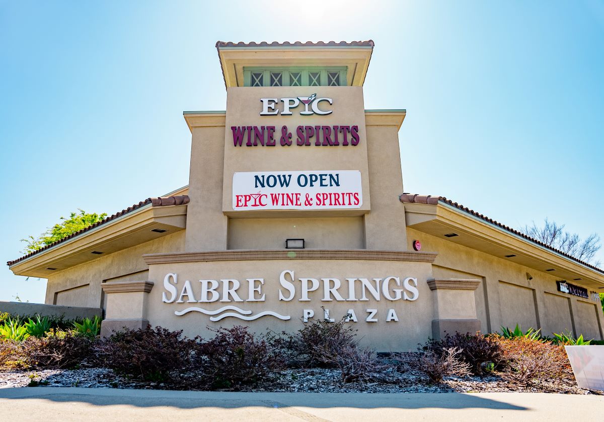 Sabre Springs Plaza corner sign