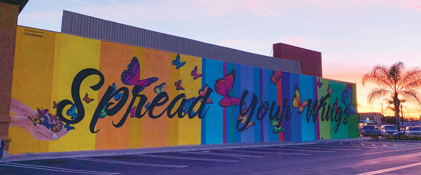 Spread Your Wings mural