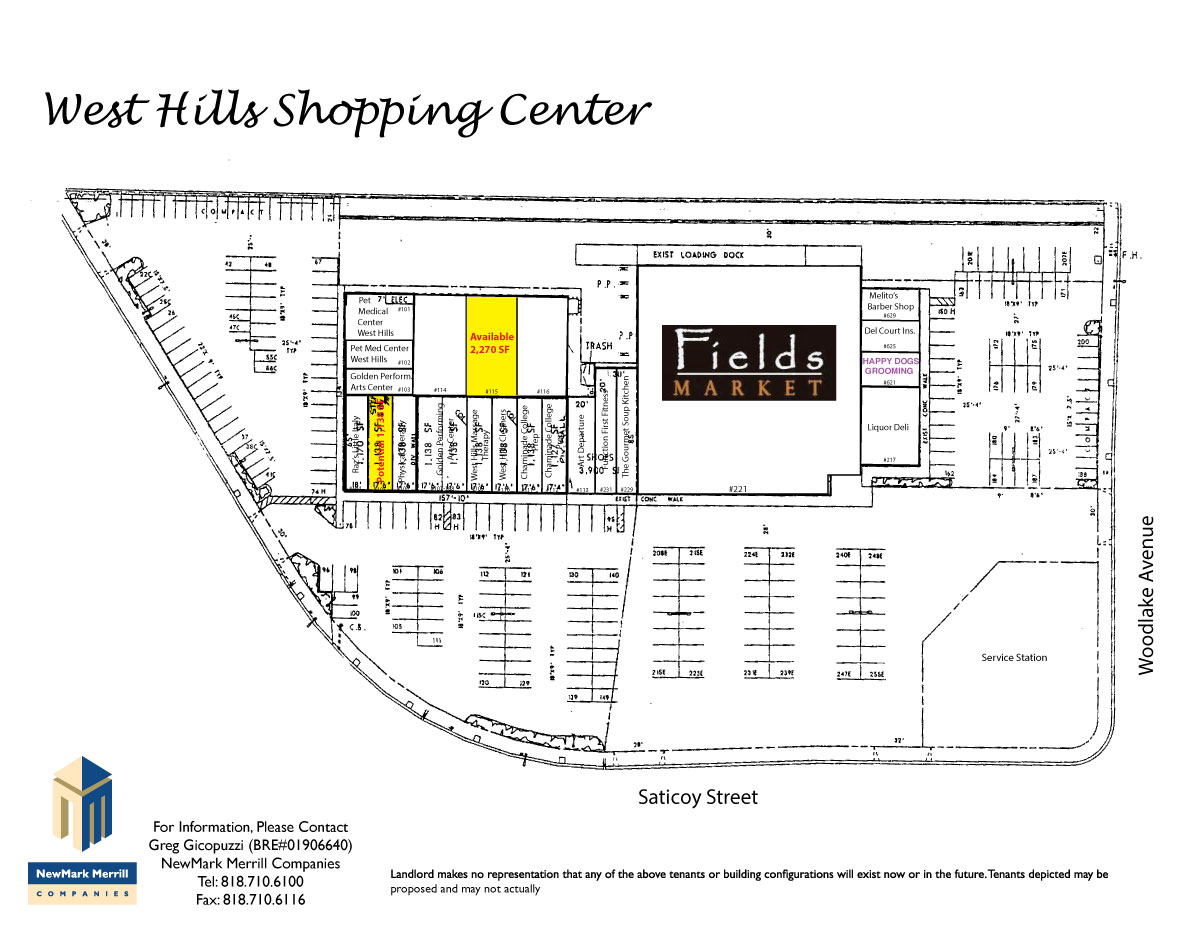 West Hills Shopping Center Site Plan