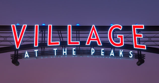 village at the peaks sign