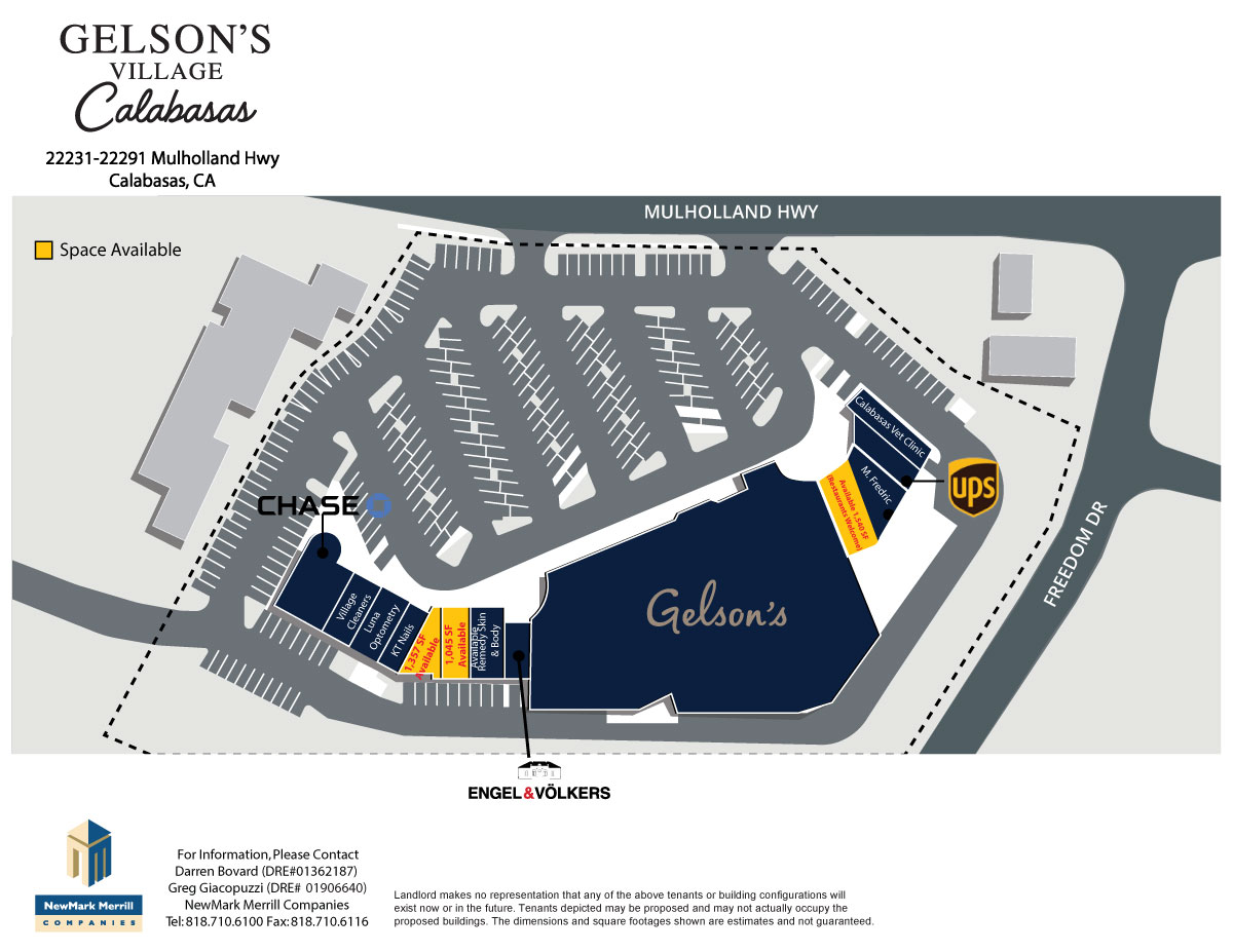 Gelson's Village Calbasas Site Plan